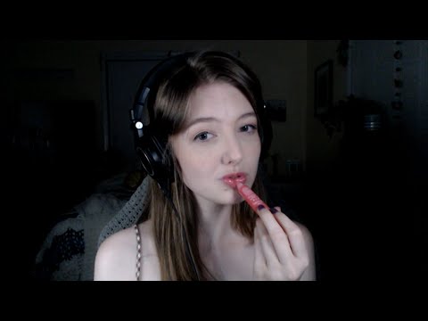 ASMR Lip Gloss Application (mouth sounds & tapping)