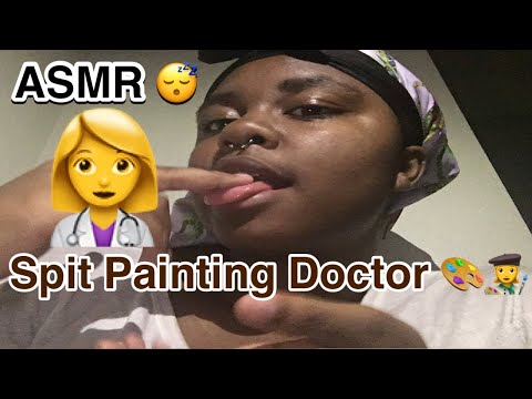ASMR Spit Painting Doctor 👩‍⚕️👩‍🎨🎨 *Lofi #spitpainting #asmr #lofiasmr
