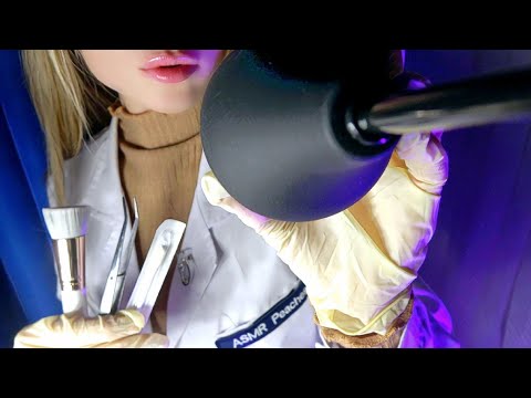 ASMR Detailed Ear Cleaning & Ear Exam Before Sleep (Whispered, Medical Roleplay)
