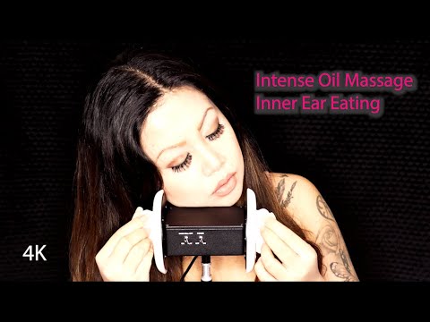 ASMR| Intense Ear Oil Massage with Inner Ear Eating😍😍😍👂👅