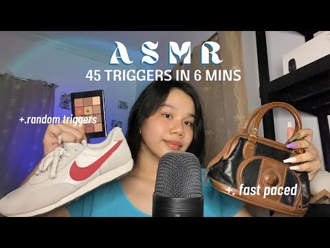 ASMR | 45 Triggers in 6 Mins | For people with ADHD [ Fast & Aggressive]