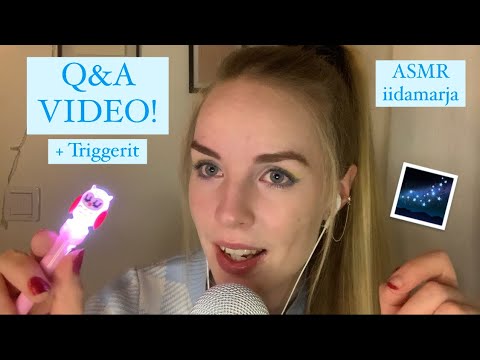 ASMR SUOMI 💌 Q&A video! • höpötystä ja triggereitä ❤️