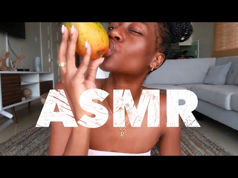 ASMR | SWEET & JUICY MANGO, SLURPING SOUNDS (MESSY EATING)