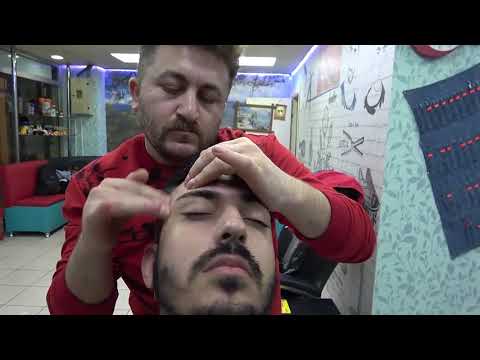 ASMR= turkish barber massage = pitho tv BURAK massage = ev'den işe yolculuk= my one day