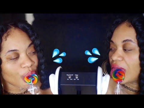 ASMR 👅💦 VERRRY INTENSE (TWIN MOUTH SOUNDS) LOLLIPOP 🍭