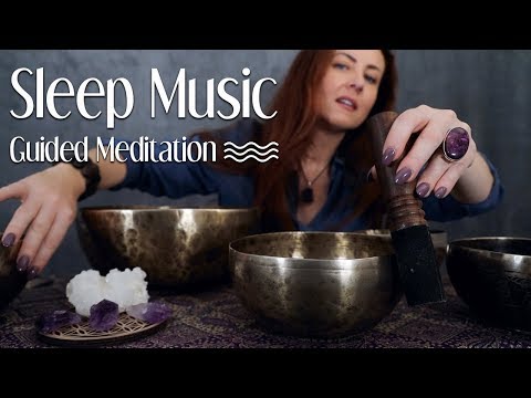 Soft Spoken Sound Meditation for ANXIETY 💜 ASMR, Qi, Sleep Music