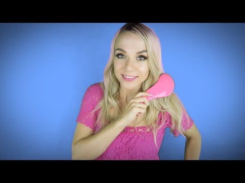ASMR Hair Brushing & Saying Your Name ( Special Rainbow Wall)
