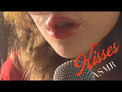 ASMR close-up kisses, soft whisper affirmations,  mouth sounds and rain🌧️