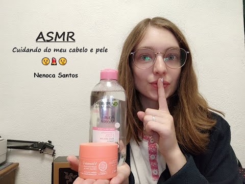 ASMR | Cuidando do meu cabelo e da minha pele  🤫💆‍♀️