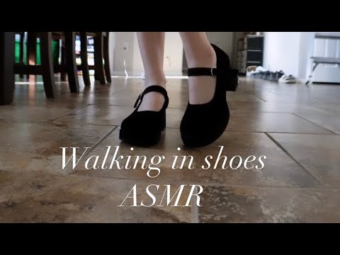 ASMR walking + shoe sounds