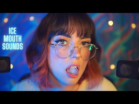 ASMR ice mouth sounds & whispers