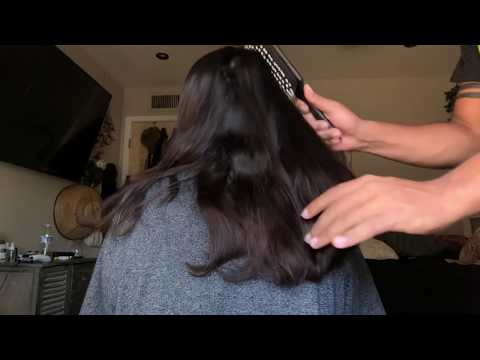 ASMR | Hair Brushing Sounds + Tapping