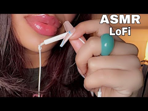ASMR~ LoFi Earphone Mic Triggers (Mouth Sounds, Spit Paint, Tapping + MORE)
