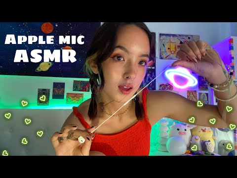 ASMR | intense apple mic sounds, mic nibbling, and fast mouth sounds (lofi asmr)