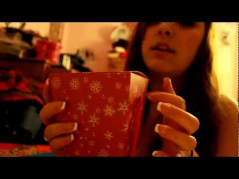 Unboxing a gift (ASMR sounds, nail tapping, and whispering)