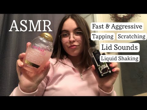Fast & Aggressive Lofi Tapping, Scratching, Lid Sounds & Liquid Shaking ASMR
