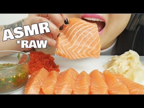 ASMR *RAW SUSHI GRADE SALMON (INTENSE EATING SOUNDS) | SAS-ASMR