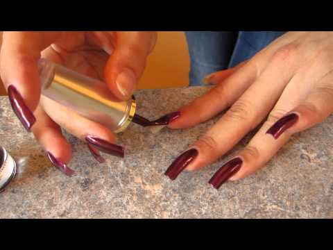 I paint with nail polish my long natural nails - dani 89 (video 45)