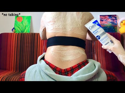 ASMR Eczema Treatment w. Colloidal Oats, Back Massage w. Lotion + Humidifier in Background (No Talk)