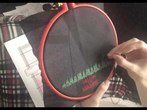 ASMR cross stitch with me Stranger Things:  Will (part 1), no talking