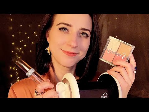 ASMR Makeup and Perfume Fast Tapping 🎀 (ear-to-ear, whispered)