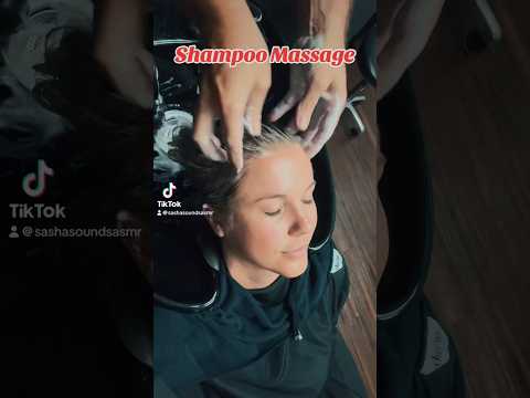 ASMR head and scalp massage with bubbles and shampoo!  ASMR sounds overload #relax #hair