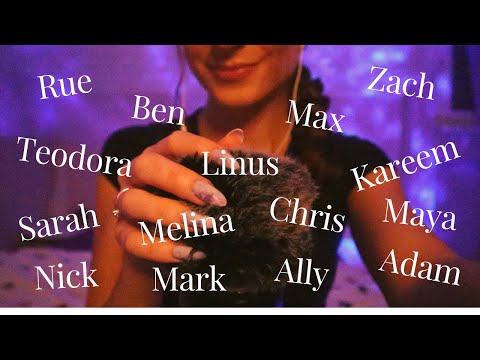 ASMR | Whispering my Subscribers Names w. Hand Movements and Mic Scratching (Part 2)