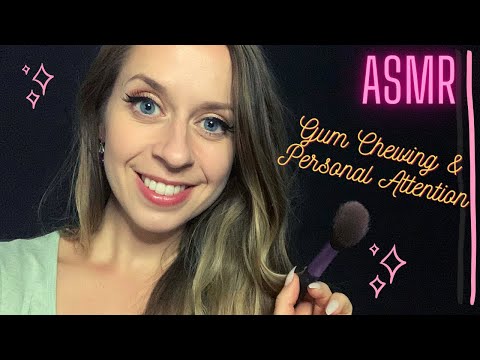 ASMR| Gum Chewing & Personal Attention 🧚‍♀️ Mouth Sounds 👄  Let me stroke your face  ~ ✨