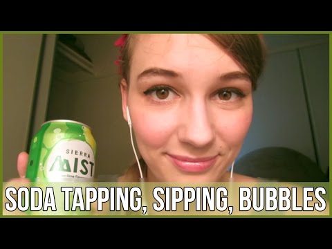 [BINAURAL ASMR] Soda Can Tapping, Sipping, Bubbles (very little whispering)