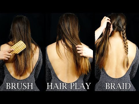 Hair Brushing, Hair Play, Scalp Massage & Braid ASMR w/ Corrina And Nico