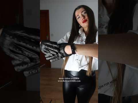 Sensory delight with leather gloves! #ASMR #leathergloves
