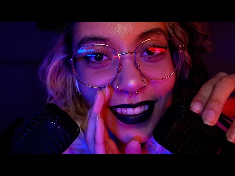Up Close Wet Mouth Sounds & Face Touching ~ ASMR