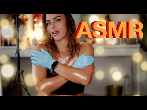 ASMR Gina Carla 🤤 Oily Skin & Gloves Massage!