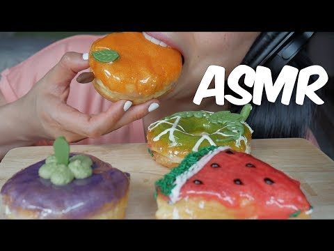 ASMR Fruit Flavour DONUTS (Mister Donut Thailand EATING SOUNDS) | SAS-ASMR