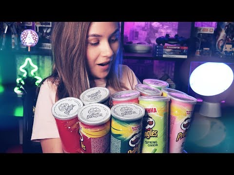 ПРОБУЮ ВСЕ ВКУСЫ ПРИНГЛС, ИТИНГ,АСМР МУКБАНГ,EATING CHIPS PRINGLES,MUKBANG,CRUNCH EATING SOUNDS ASMR