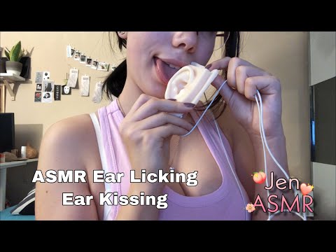 ASMR Ear Licking Ear Kissing (NO TALKING) | ASMR Jen ✨