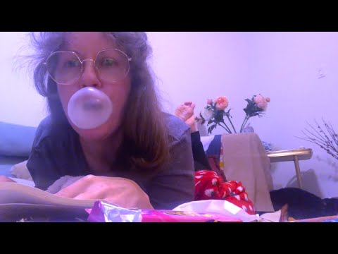 ASMR blowing bubbles in the pose