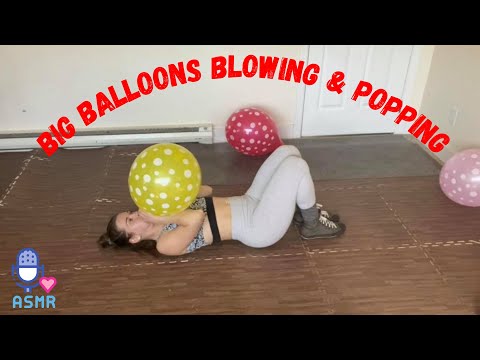 🎈 Balloons blowing & popping 🎈ASMR