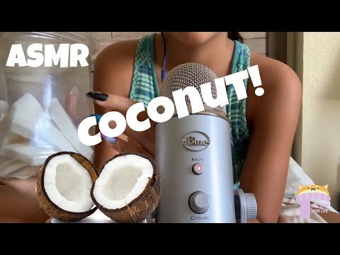 ASMR | COCONUT  (Oddly Satisfying Soft Ear to Ear Eating Sounds)