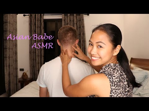 Asian Babe ASMR | Ultimate Relaxation Tickle Massage (Back, Shoulders, Neck, & Head)