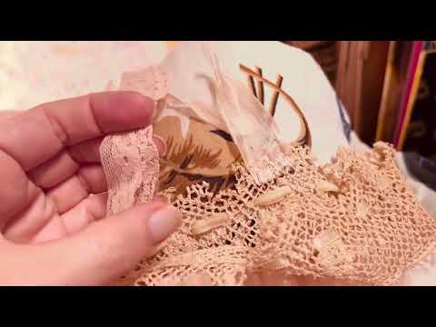 ASMR fingers moving lace and fabric music happy