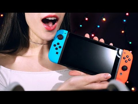 ASMR Unboxing Nintendo Switch / Taste Test, Tapping, Button Sounds, Touching BINAURAL 3DIO