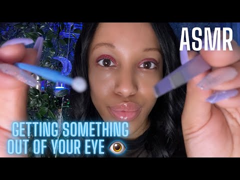 ASMR POPULAR GIRL TELLS SECRETS WHILE GETTING SOMETHING OUT OF YOUR EYE 👁️ Mouth Sounds, Inaudible