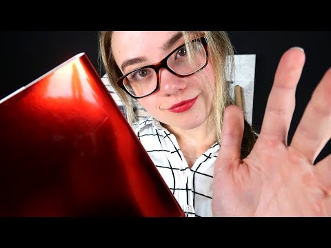 ASMR LIBRARIAN Bookstore ROLEPLAY! Finger Licking, Page Flipping, Reading, Tapping, Typing