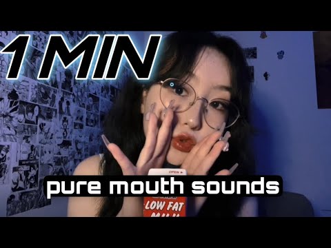 ASMR 1 Minute of FAST Mouth Sounds ✨ for GUARANTEED TINGLES