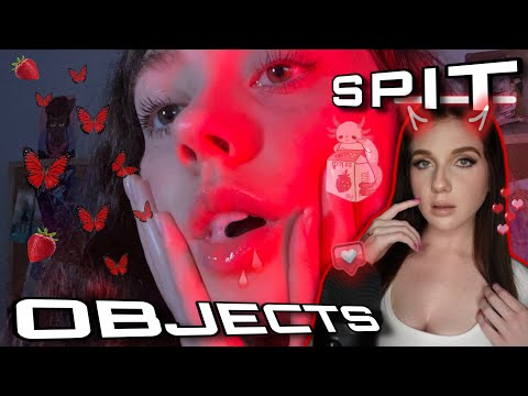 ASMR Spit Painting Ourselves! With Different Objects ( mouth sounds [collab w/ Jaxi ASMR] )