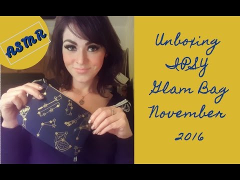✓ASMR✓ Unboxing IPSY Glam Bag November 2016!  Whispering, soft-spoken....