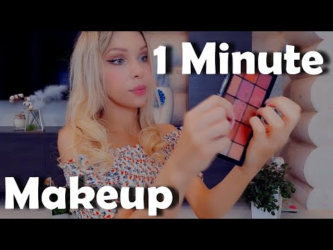 asmr doing your makeup in 1 minute 🎀 layered sounds (No Talking)