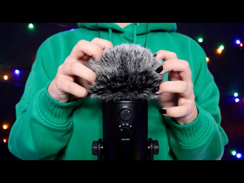 ASMR - FAST & Aggressive Microphone Scratching & Plucking (Fluffy Windscreen) [No Talking]