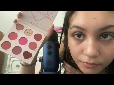 asmr: makeup palette collection (close whispers, tapping)